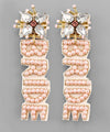"Bride & Boujee" Beaded Statement Earrings - 2 Colors