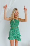 "What Makes Us Girls" Green Floral 2-Piece