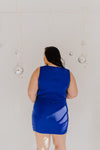 "Written In The Stars" Wrap Mini Dress - Blue - XL+