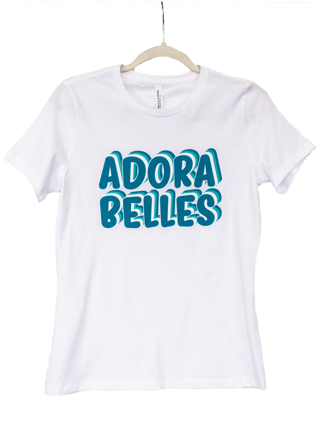 Adorabelles Logo Tee - White/Teal