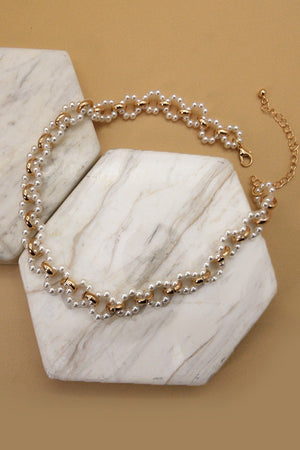 Pearl & Gold Chocker Necklace