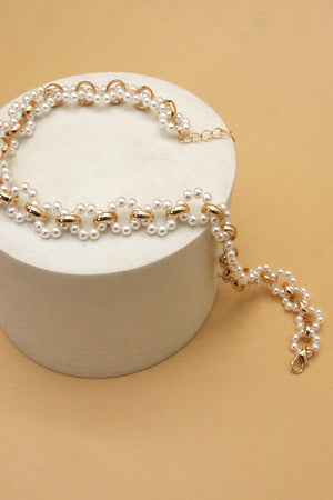 Pearl & Gold Chocker Necklace