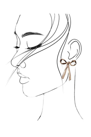 Bow Stud Earrings Gold