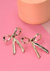 Bow Stud Earrings Gold