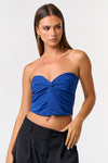 Crossing Paths Crop Top Blue