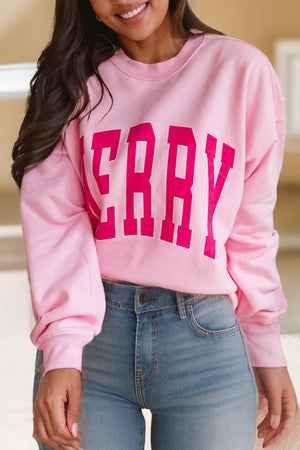 Merry Sweatshirt Pink