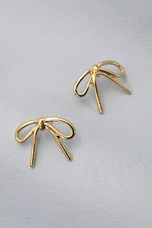 Chic Bow Earrings Gold
