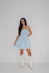 Move Along Babydoll Dress Blue