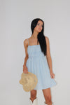 Move Along Babydoll Dress Blue