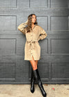 Losing Touch Corduroy Dress Taupe