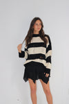 Too Cool Distressed knit Sweater