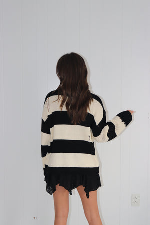 Too Cool Distressed knit Sweater