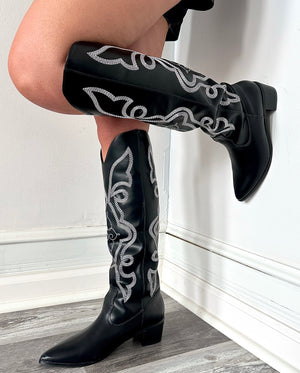 Going Down Cowgirl Boots Black
