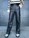 End Of Us Leather Cargo Pants Black