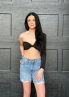 This Love One Shoulder Crop Top Black