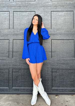 One Night Romper Blue