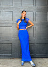 Royalty Two-Piece Skirt Set Blue