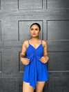 Play It Back Romper Blue
