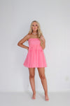 Always There Ruffle Mini Dress Coral