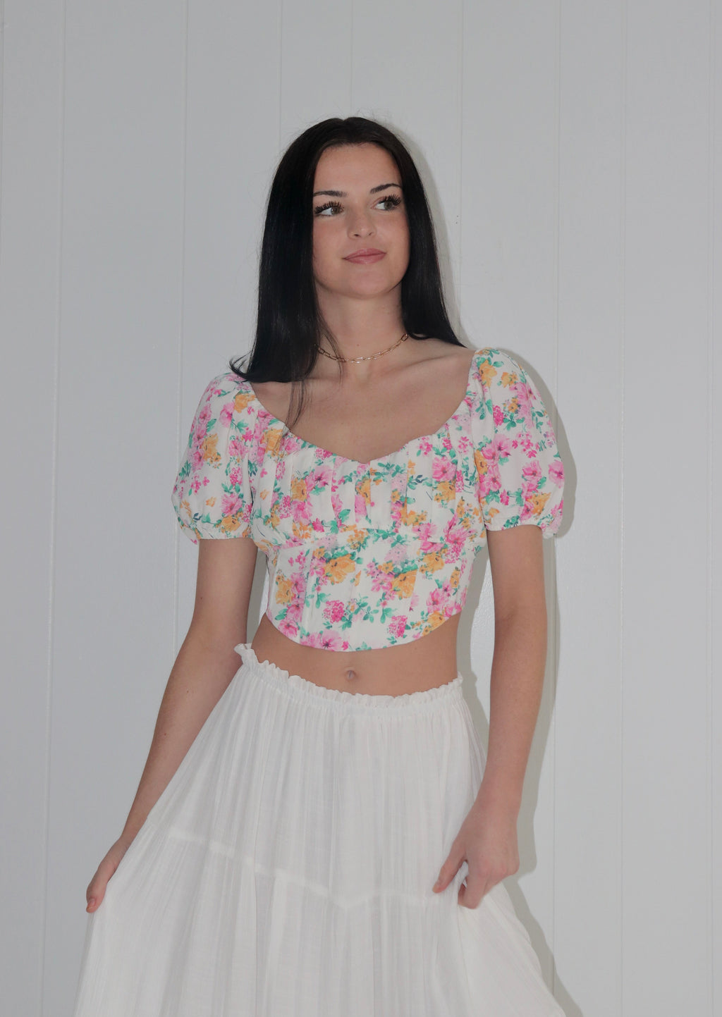 Evening Breeze Corset Crop Top