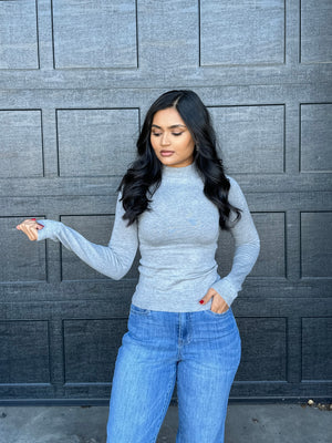 Beverly Sweater Top Grey