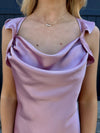 "Come Along" Mauve Silk Mini Dress