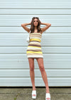 "Something About You" Striped Strapless Knit Mini Dress