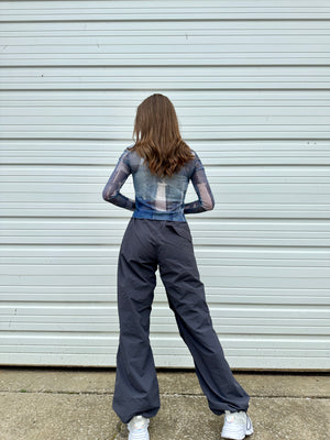 "Find Your Place" Parachute pants - Charcoal