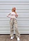 "Find Your Place" Parachute pants - Sage