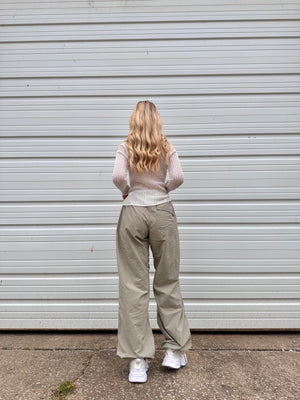 "Find Your Place" Parachute pants - Sage