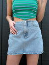 So Tempted Denim Skirt