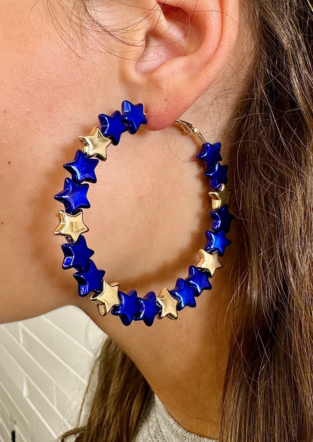 Star Hoops Blue