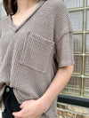 A Cornerstone Knit Top Mocha