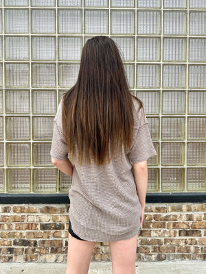 A Cornerstone Knit Top Mocha