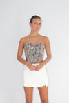 Lace Me Up Tapestry Corset Top