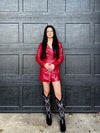 Meet You There Leather Romper Maroon