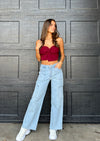 Crossing Paths Crop Top Maroon