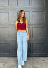 Crossing Paths Crop Top Maroon