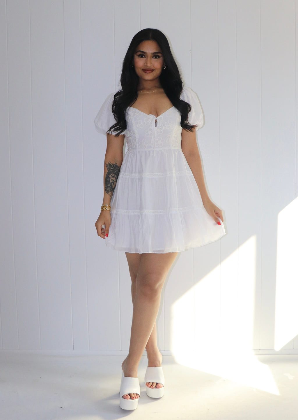 Sweetest Grace Puff Sleeve Mini Dress