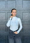 Parallel Lines Sweater Top White
