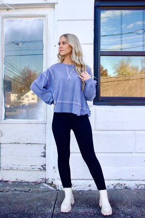 Chasing You Longsleeve Top Blue