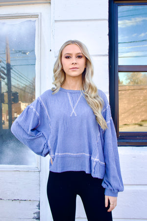 Chasing You Longsleeve Top Blue