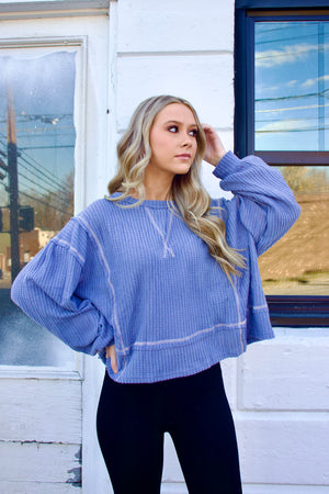 Chasing You Longsleeve Top Blue