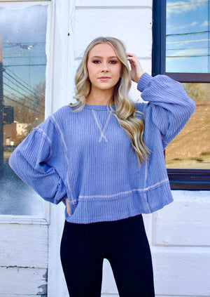 Chasing You Longsleeve Top Blue