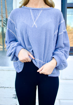 Chasing You Longsleeve Top Blue