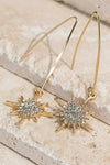 Starburst Pavè Crystal Dangle Earrings - 2 Colors