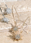 Starburst Pavè Crystal Dangle Earrings - 2 Colors