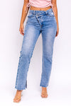 "The Freeman" Criss Cross Jeans - Md. Wash