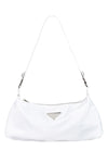 Nylon Shoulder Purse - White