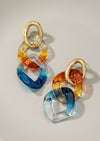 Chain Link Acrylic Earrings - Multi
